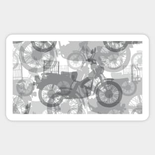 Postie Bike Camo in Arctic White Sticker